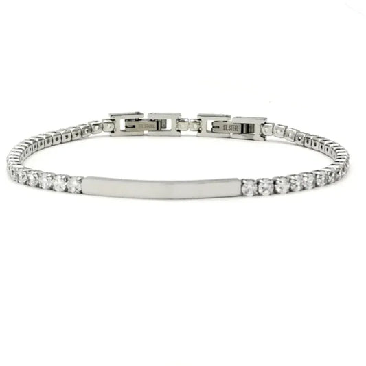 Bracciale Tennis Silver Personalizzabile - Elegante e Luminoso - RoyalTech Store