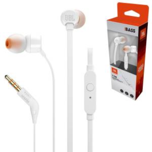 JBL AURICOLARI IN-EAR T110 JACK 3.5MM WHITE