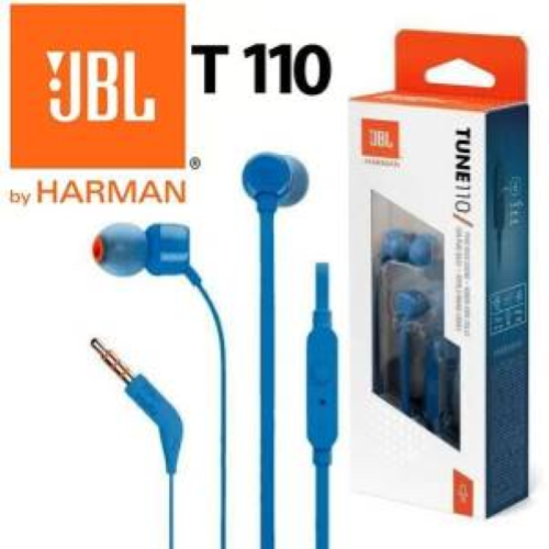 JBL AURICOLARI WIRED FILO TUNE 110 T110 JACK 3.5MM BLUE