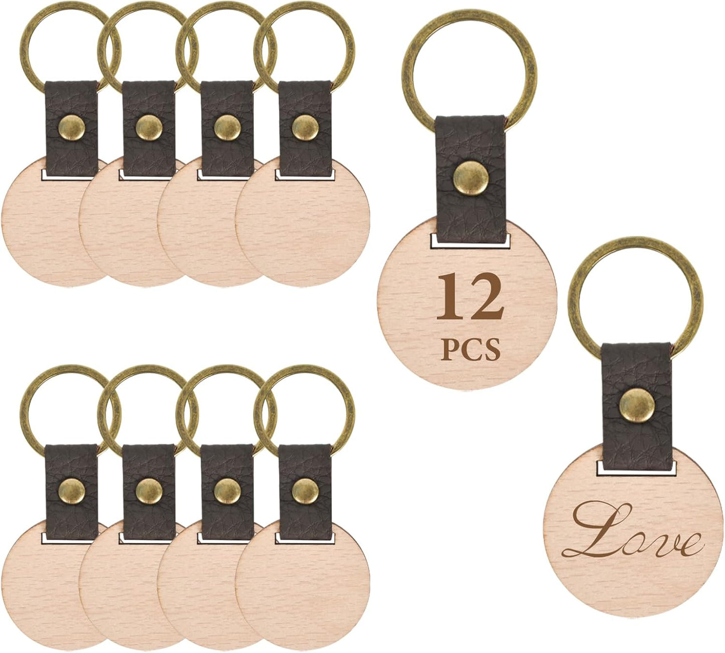 Portachiavi Tondo in Legno Personalizzabile - RoyalTech Store