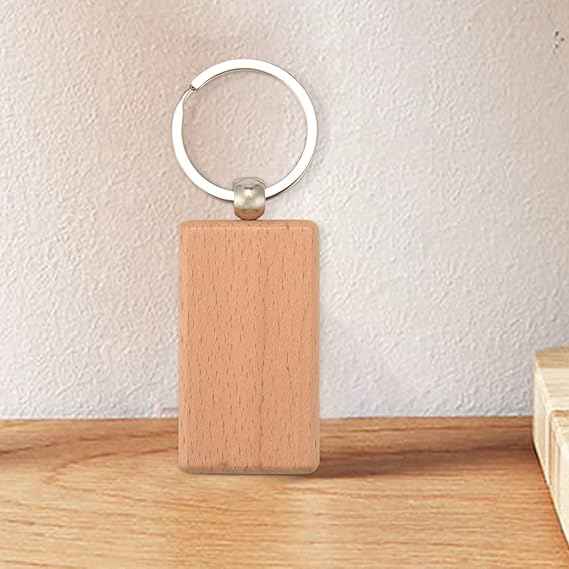 Portachiavi quadrato in legno personalizzato per un tocco unico