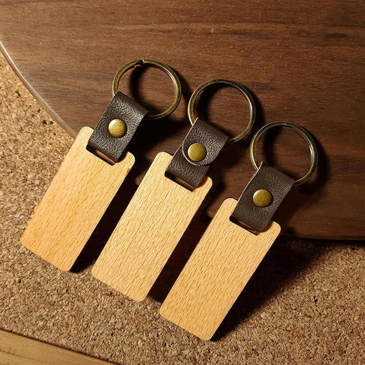 Portachiavi Legno Quadrato Personalizzabile - Incisione
