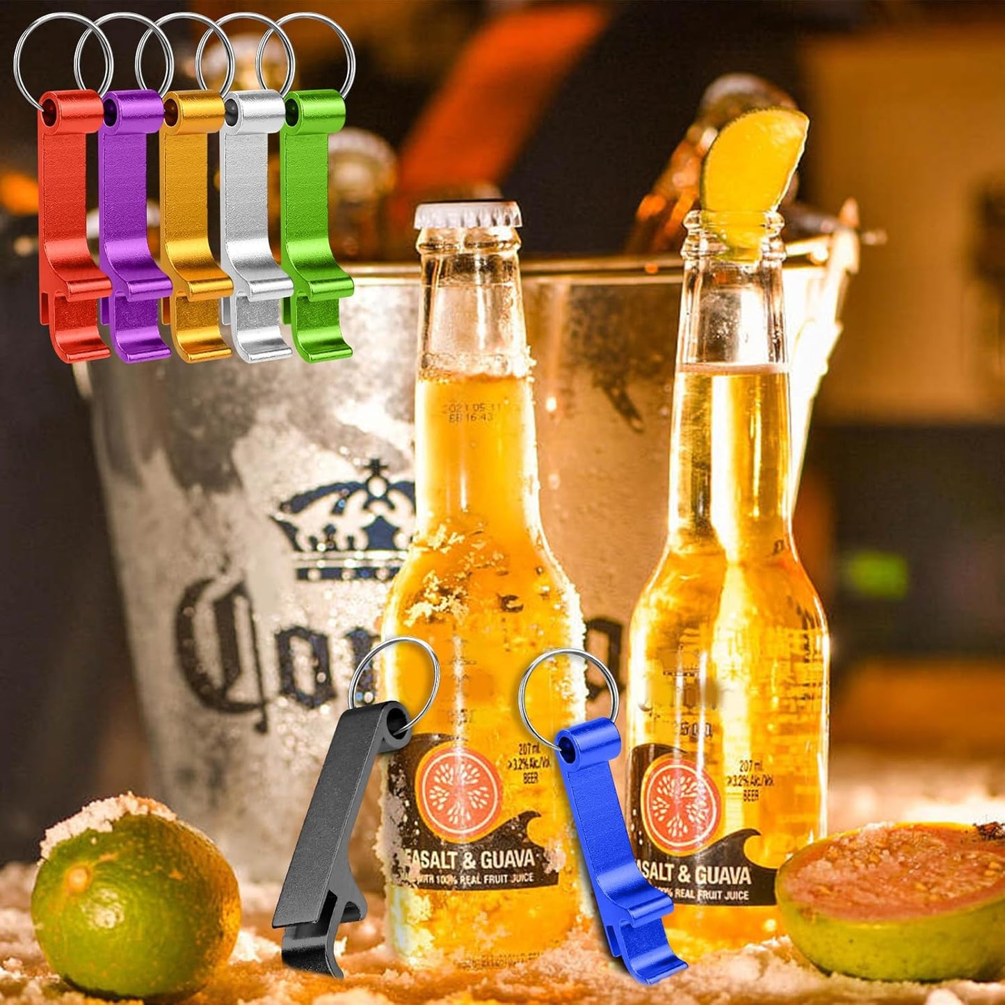 Portachiavi Apribottiglie Alluminio - Multifunzione Campeggio