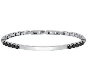 Bracciale Tennis Nero Personalizzabile - Design Moderno