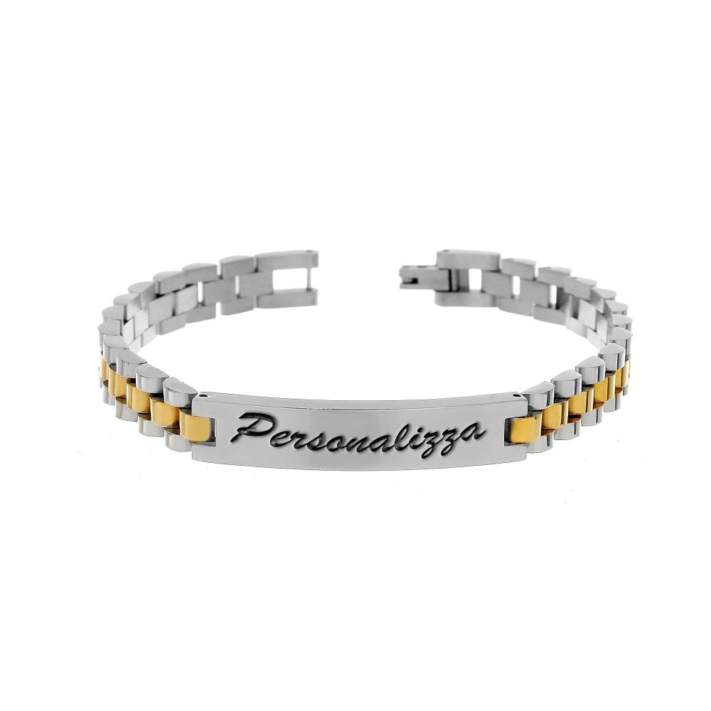 Bracciale Personalizzabile Silver/Gold - Elegante Versatile
