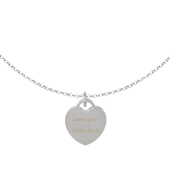 Collana Cuore Silver Personalizzabile - Regalo Romantico
