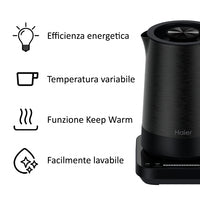 Bollitore Elettrico Haier Serie 5 Nero HKE5A 011 - Rapido