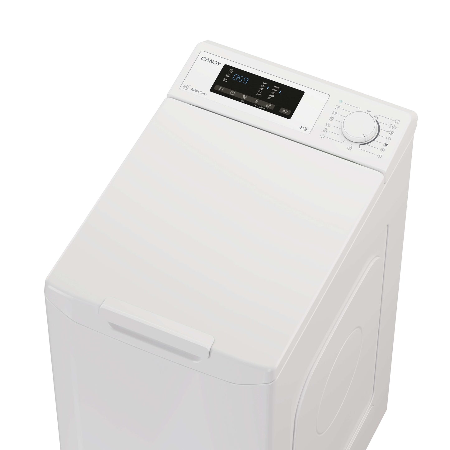 Candy TCA063D3-S lavatrice Caricamento dall'alto 6 kg 1000 Giri/min Bianco