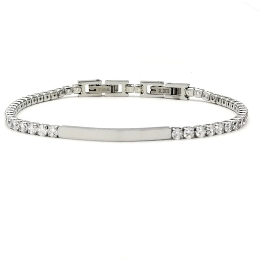 Bracciale Tennis Silver Personalizzabile - Elegante e Luminoso